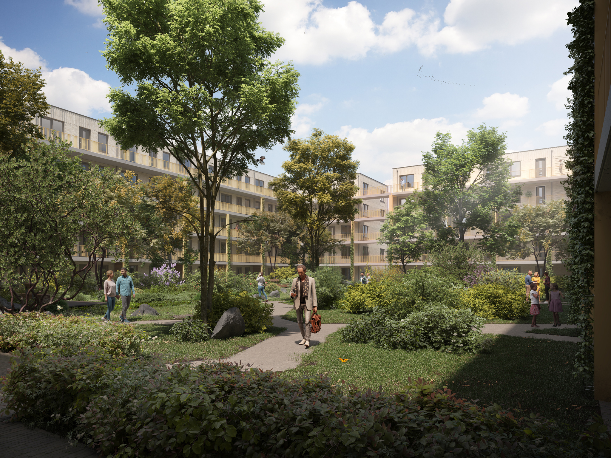 Nieuwbouw Heerhugowaard Vaanpark Binnentuin 03 2048X1536